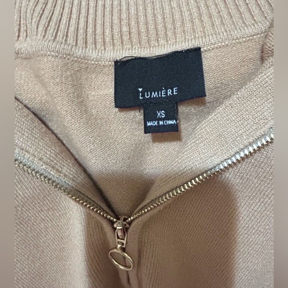 Lumiere Women’s Long Sleeve Sweater Dress Tan Size 4 - in great condition! - Picture 4 of 5